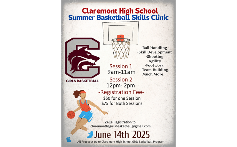 Claremont High School Girls Varsity Basketball Youth Skills Camp 2025