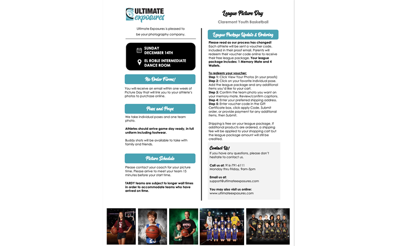 CYB Picture Day 2025 Flyer